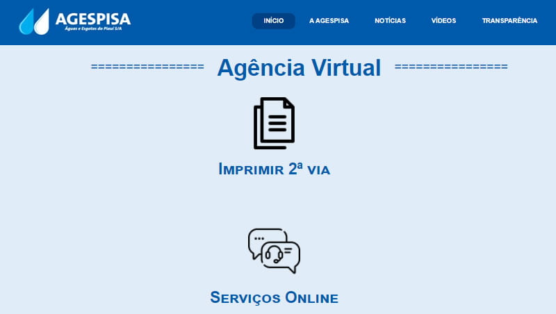 Como Obter a Agespisa 2ª Via da Fatura 1 Agespisa 2ª Via